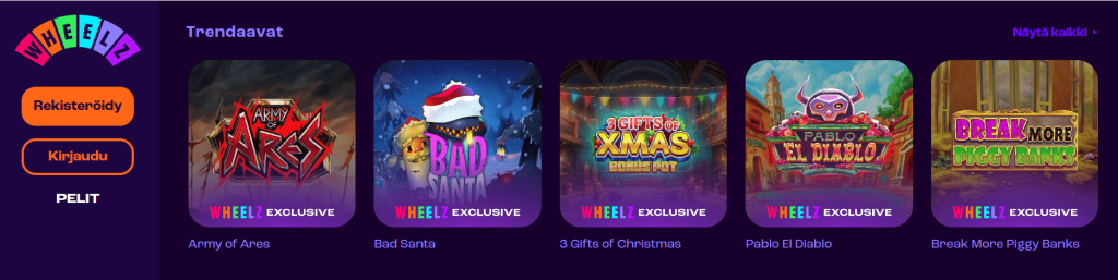 Wheelz exclusive pelit