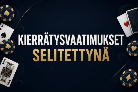 Kasinobonusten kierrätysvaatimukset selitetty